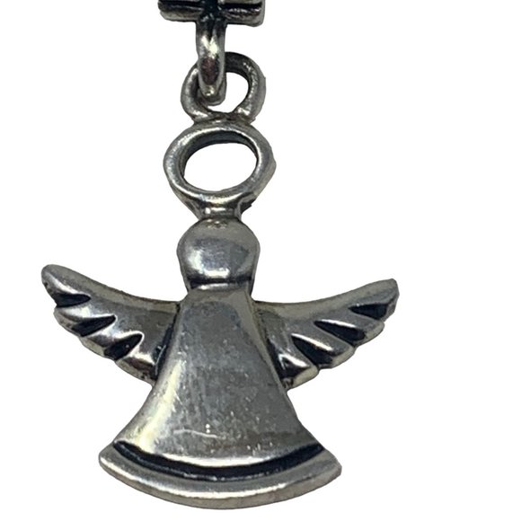 Vintage IBB Thai 925 Petite Dangling Angel Drop Charm Pendant - Picture 2 of 7